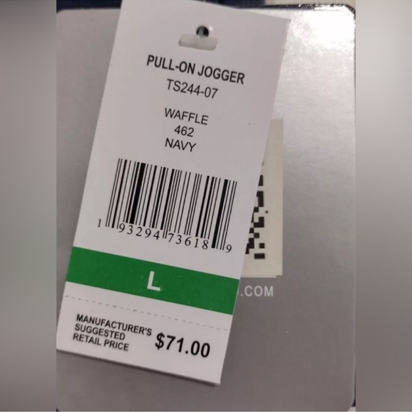 NWT SURF & SWIM CO. NAVY BLUE MENS WAFFLE JOGGERS SZ LARGE - Picture 10 of 10